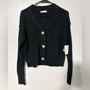 SO Black Cropped Button Cardigan NWT in size XS